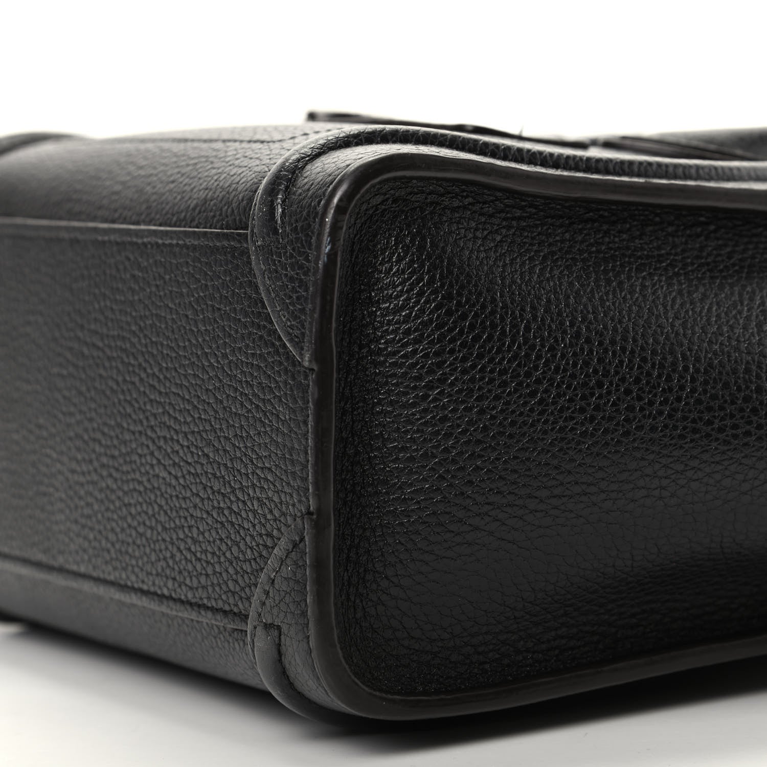 Celine Drummed Calfskin Nano Luggage Black 7 of 9
