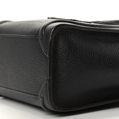 Celine Drummed Calfskin Nano Luggage Black 7 of 9