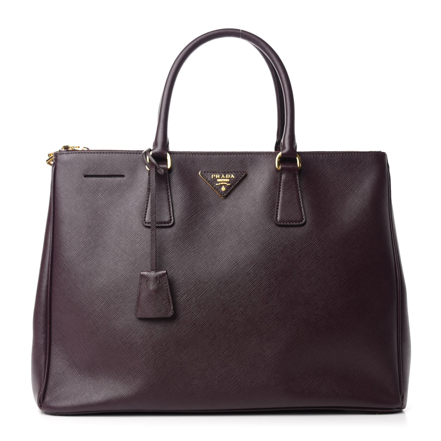 Prada Saffiano Large Galleria Double Zip Tote Granato 1 of 11
