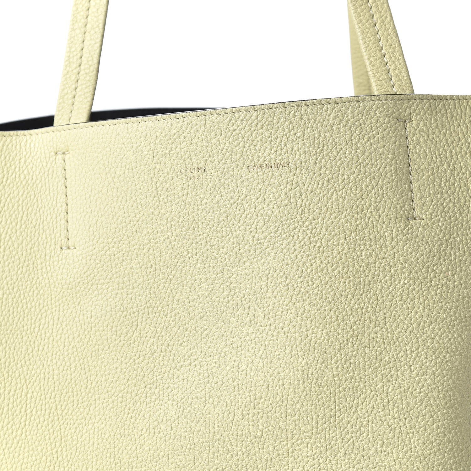 Celine Grained Calfskin Medium Horizontal Cabas Phantom Yellow 9 of 10