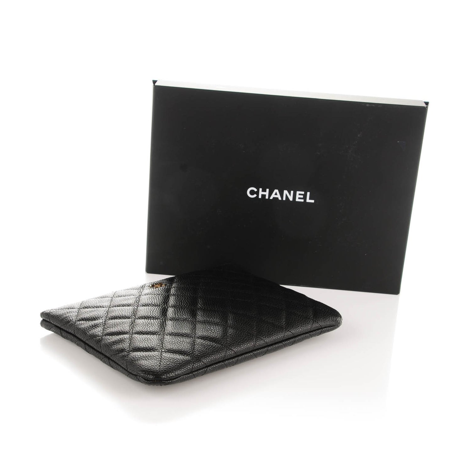 Caviar Quilted Medium Cosmetic Case Black
