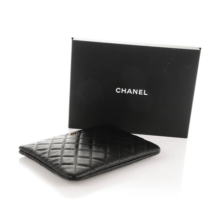 Chanel Caviar Quilted Medium Cosmetic Case Black 4 of 7