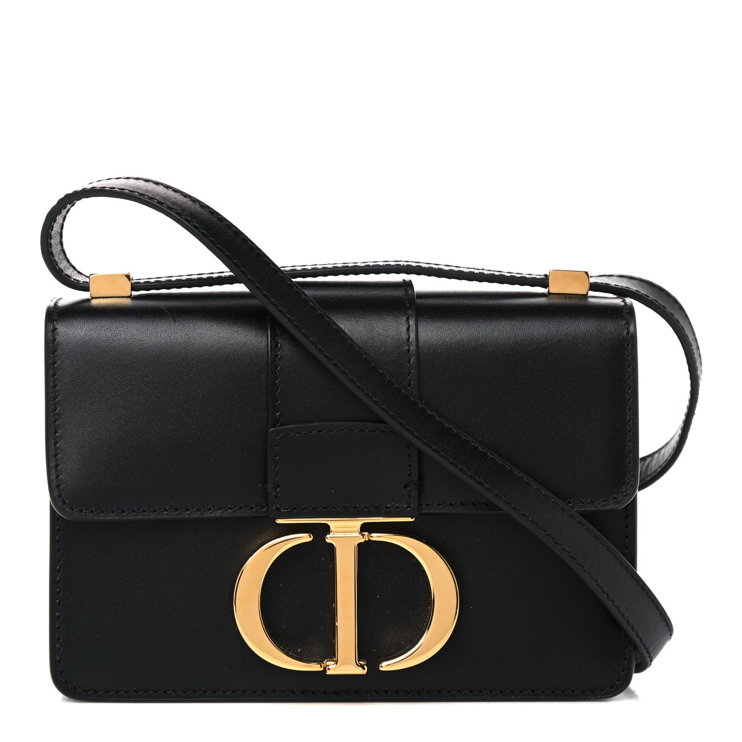 Christian Dior Smooth Calfskin Micro 30 Montaigne Flap Bag Black 1 of 7
