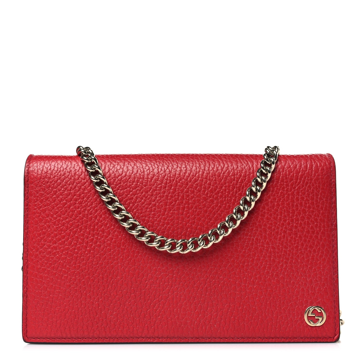 Gucci Dollar Calfskin Medium Betty Chain Wallet Tabasco 1 of 10