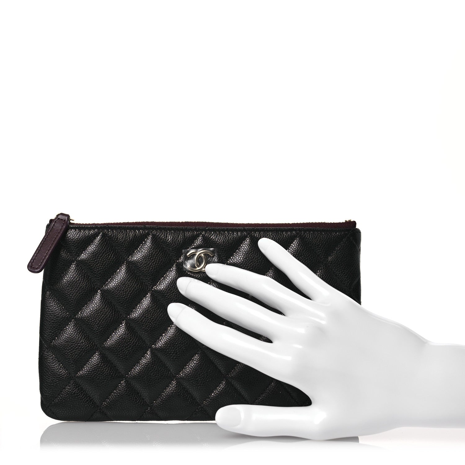 Chanel Caviar Quilted Cosmetic Case Black 2 of 10