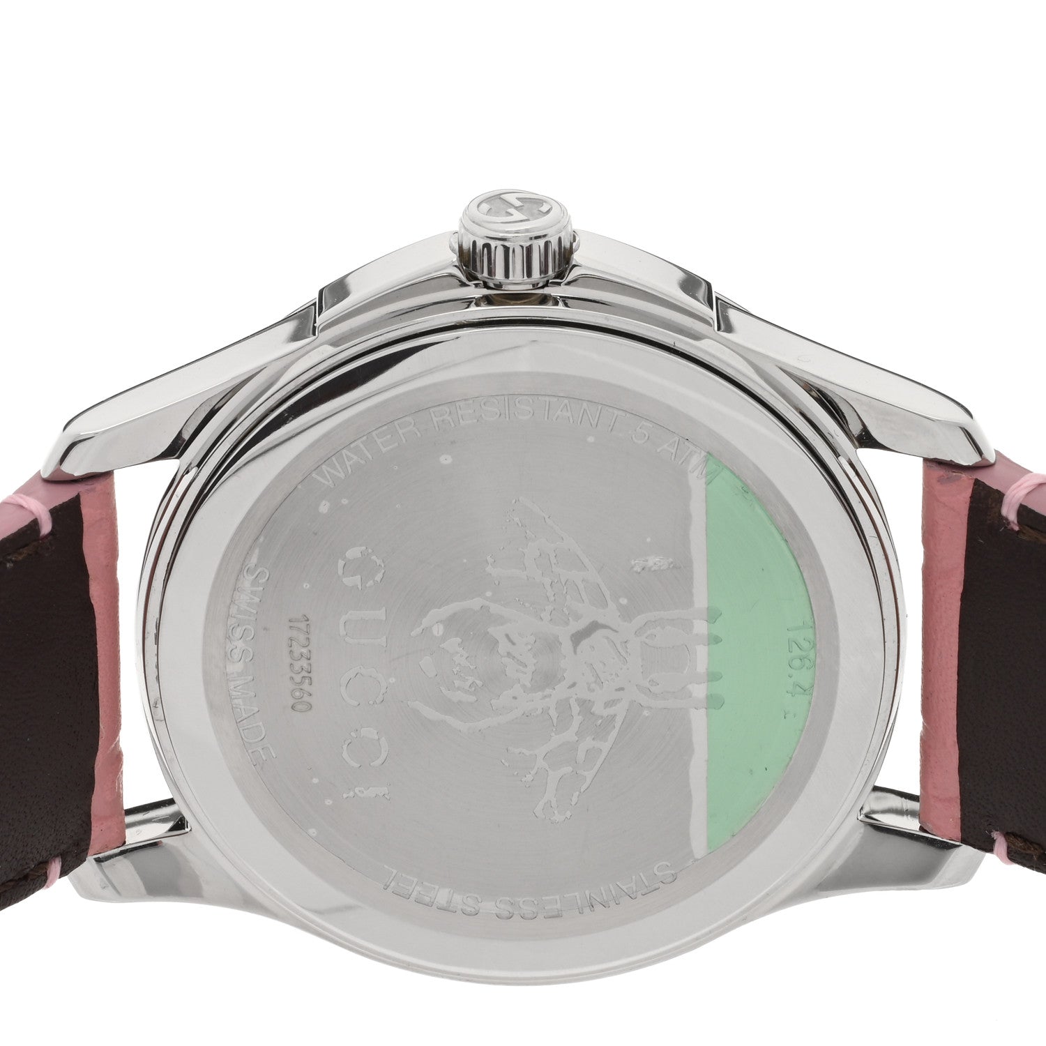 Gucci Stainless Steel Calfskin 38mm G-Timeless Quartz Watch Pink 4 of 5
