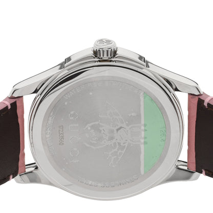 Gucci Stainless Steel Calfskin 38mm G-Timeless Quartz Watch Pink 4 of 5