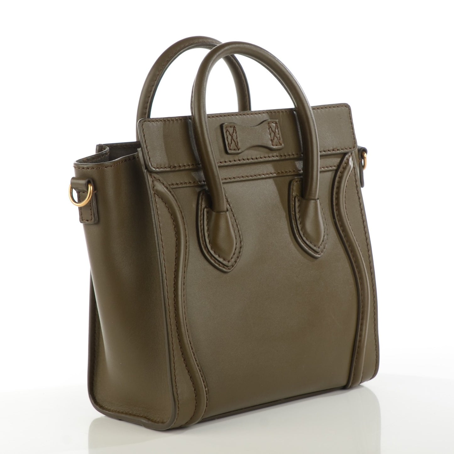 Smooth Calfskin Nano Luggage Olive