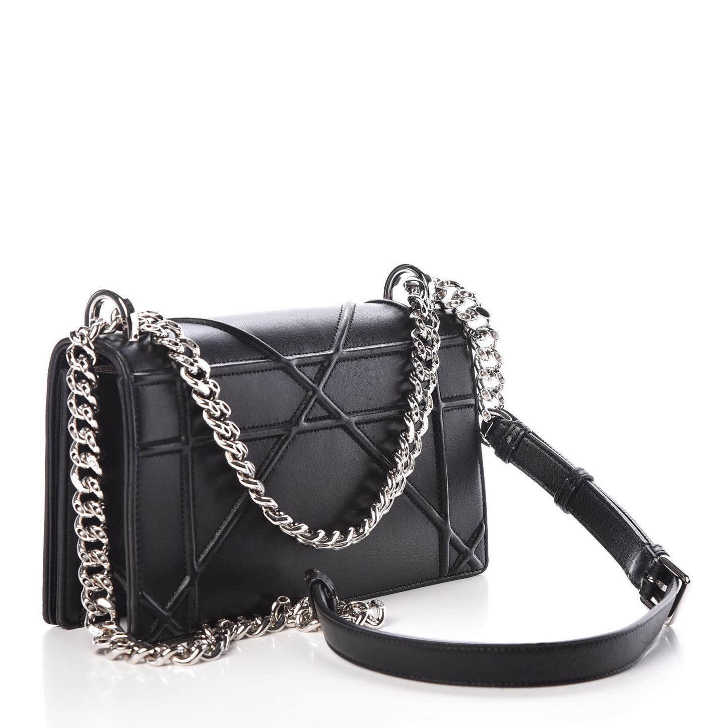 Calfskin Small Diorama Flap Bag Black