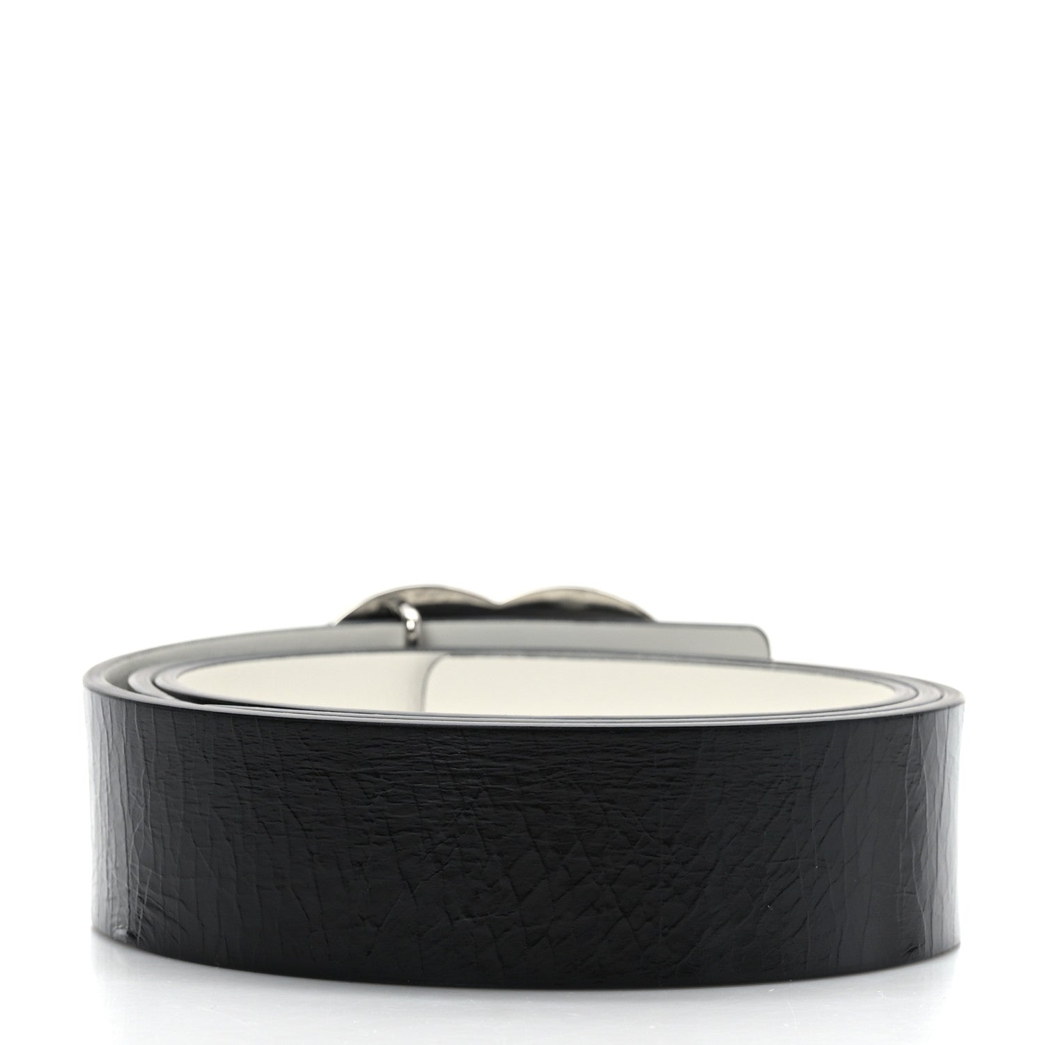 Chanel Patent Calfskin CC Reversible Belt 95 38 Black White 2 of 4