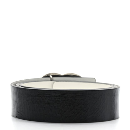 Chanel Patent Calfskin CC Reversible Belt 95 38 Black White 2 of 4