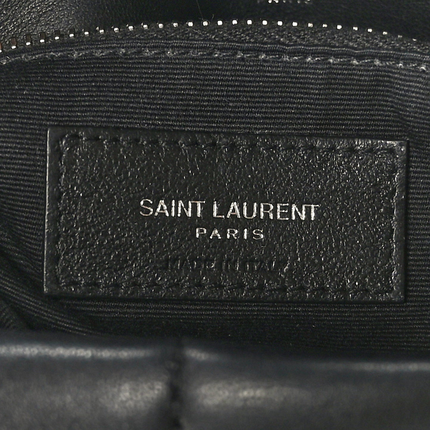 Lambskin Quilted Small Loulou Puffer Monogram Chain Satchel Black