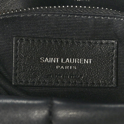Saint Laurent Lambskin Quilted Small Loulou Puffer Monogram Chain Satchel Black 6 of 9