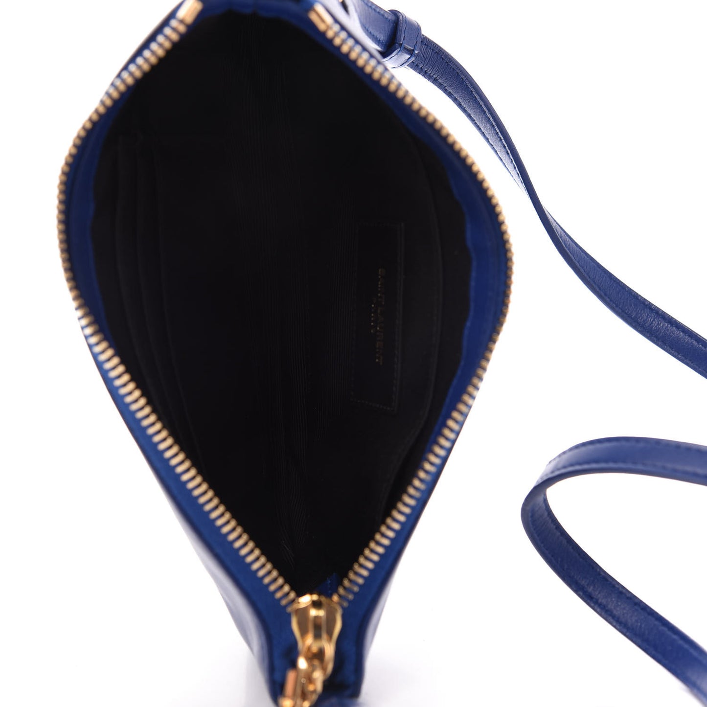 Calfskin Monogram Phone Pouch Crossbody Bag Blue Majorelle