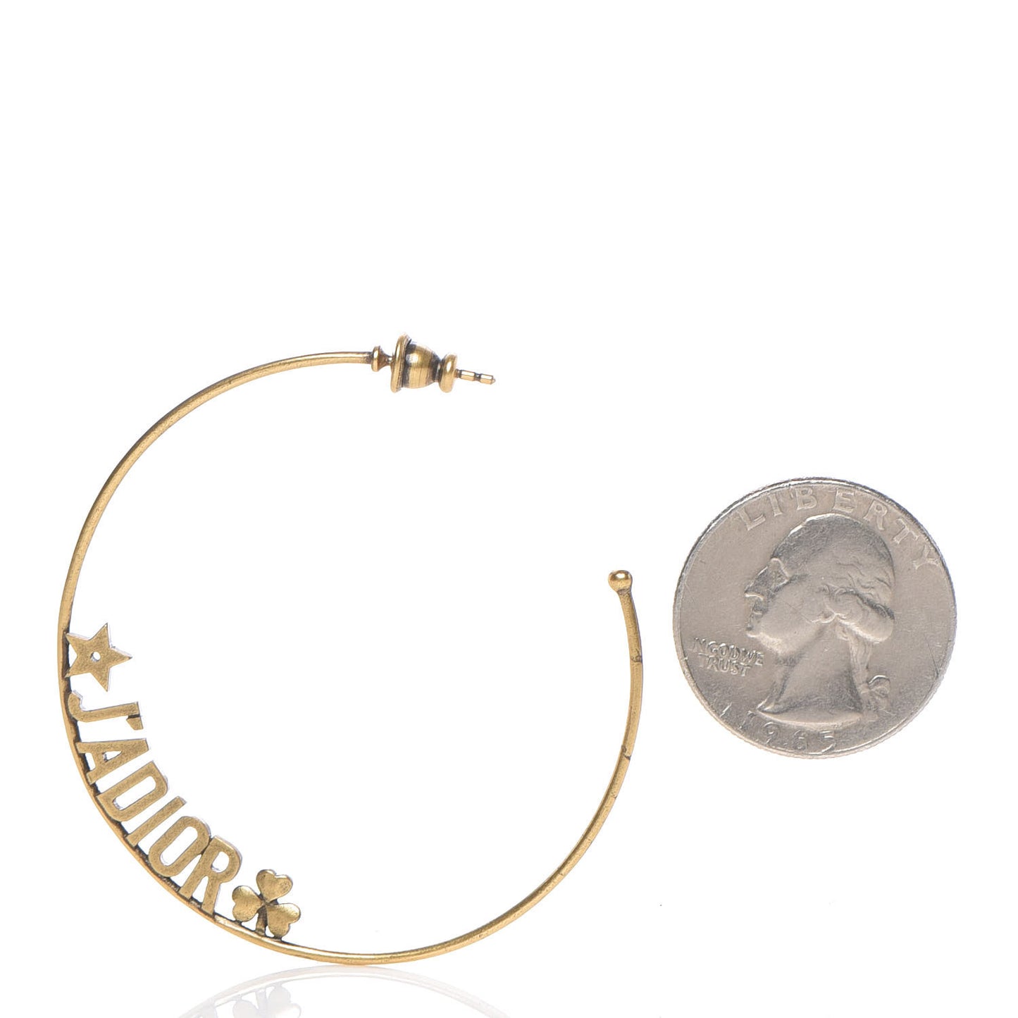 Metal J'Adior Hoop Earrings Aged Gold