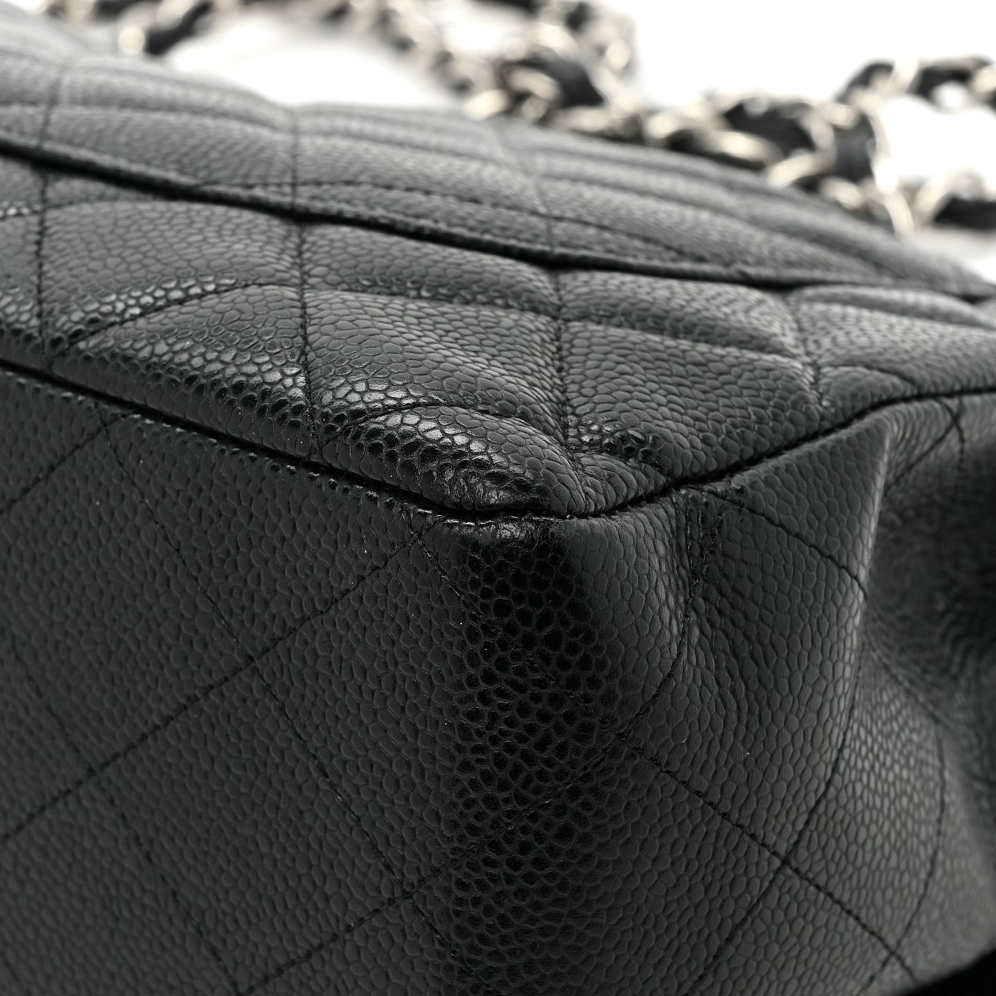 Caviar Quilted Jumbo Single Flap Black