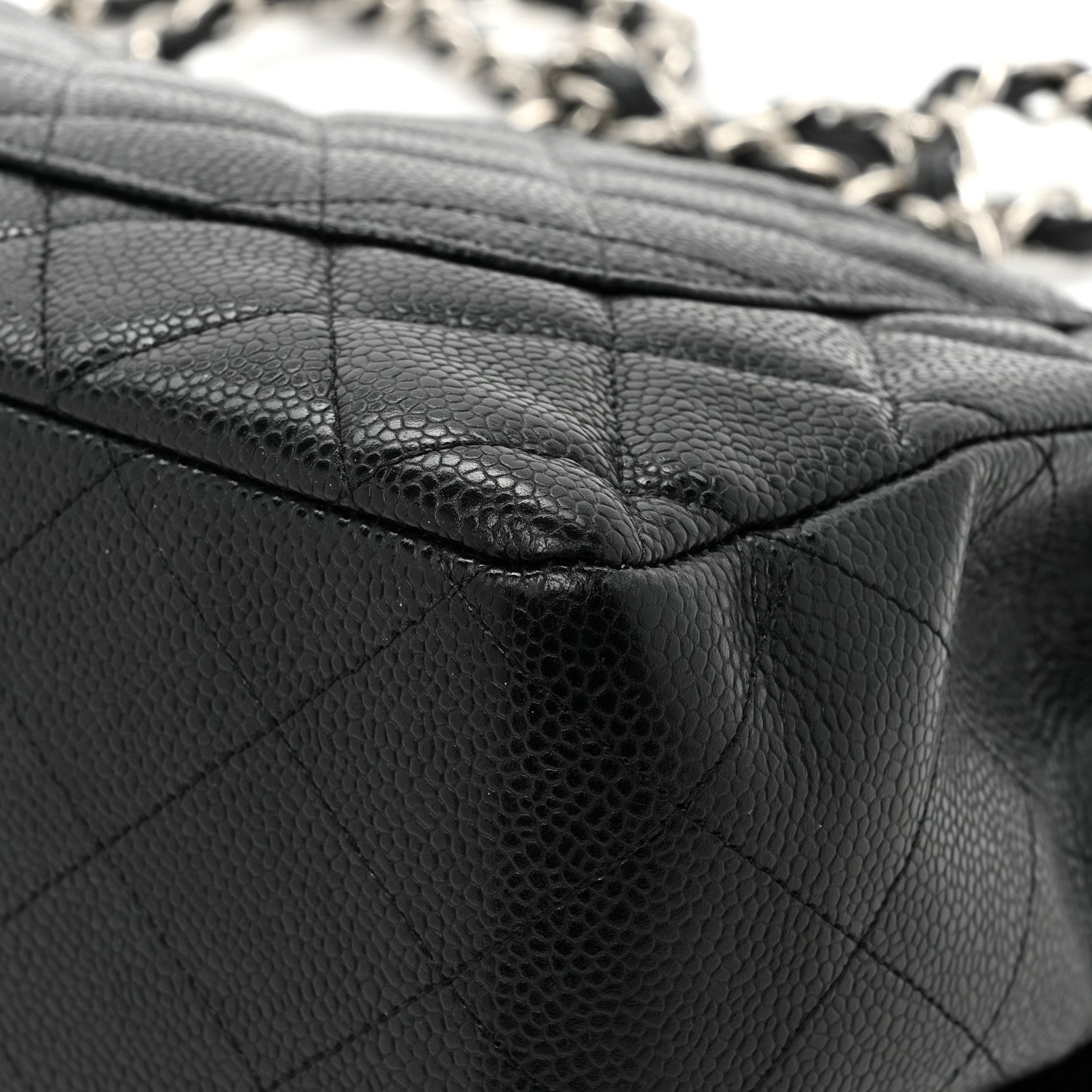 Chanel Caviar Quilted Jumbo Single Flap Black 17 of 19