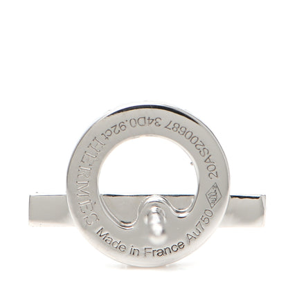 Hermes 18K White Gold Diamond Finesse Earrings 4 of 5