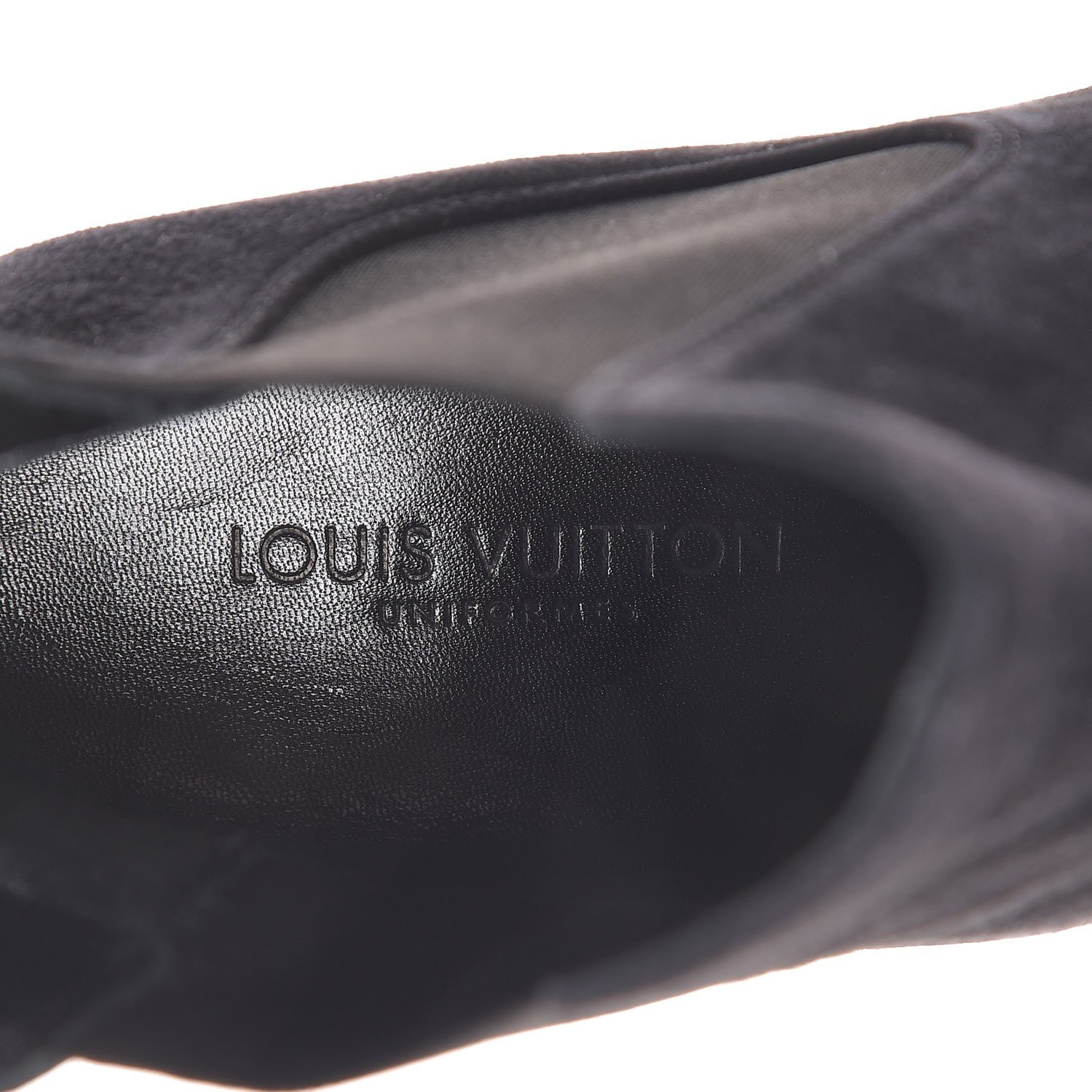 Louis Vuitton Suede Monogram Uniformes Cap Toe Chelsea 75mm Ankle Boots 41 Black 7 of 8
