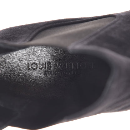Louis Vuitton Suede Monogram Uniformes Cap Toe Chelsea 75mm Ankle Boots 41 Black 7 of 8