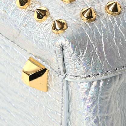 MCM Calfskin Pearls Studded Mini Milla Tote White Flake 11 of 15