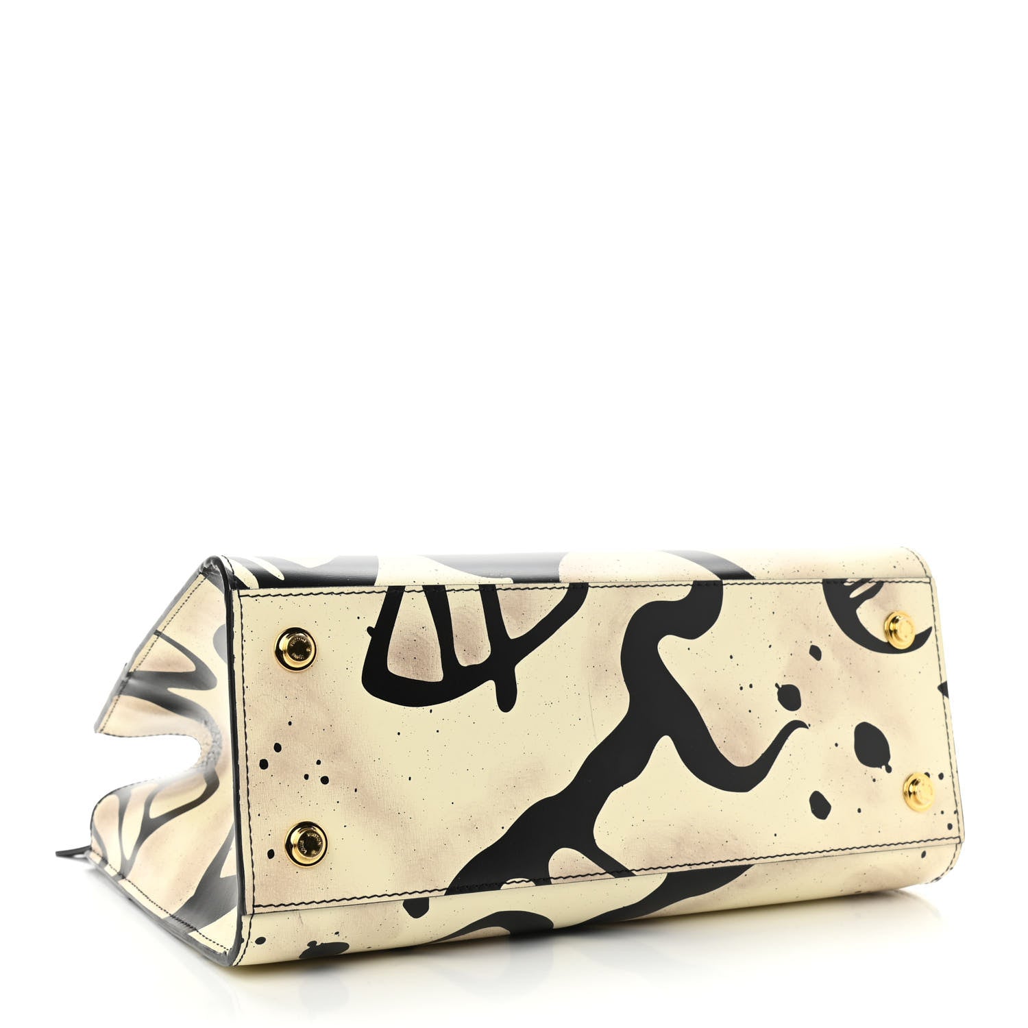 Louis Vuitton Calfskin Tribal City Steamer MM White Black 4 of 10