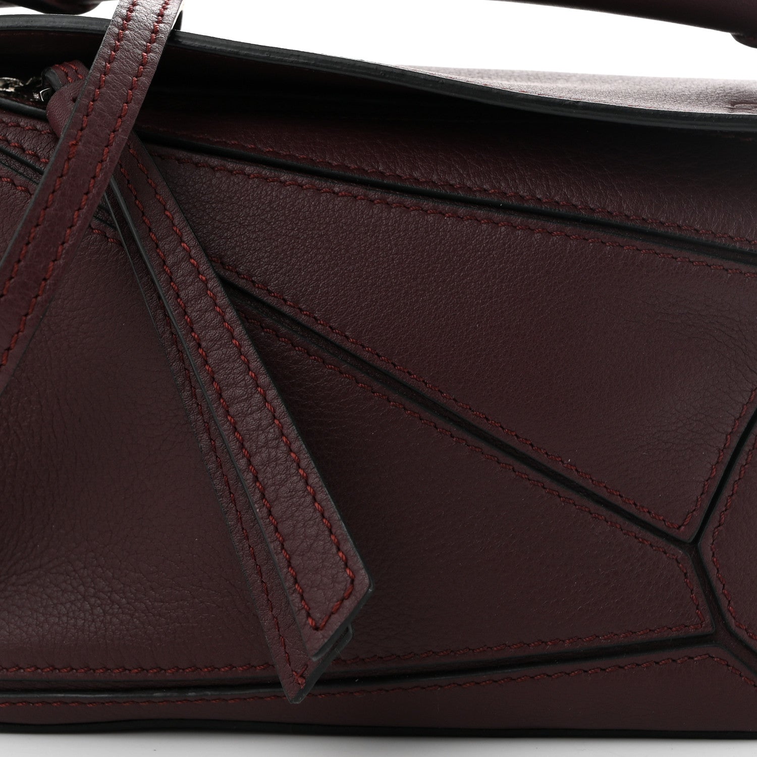 Loewe Calfskin Mini Puzzle Bag Dark Burgundy 8 of 10