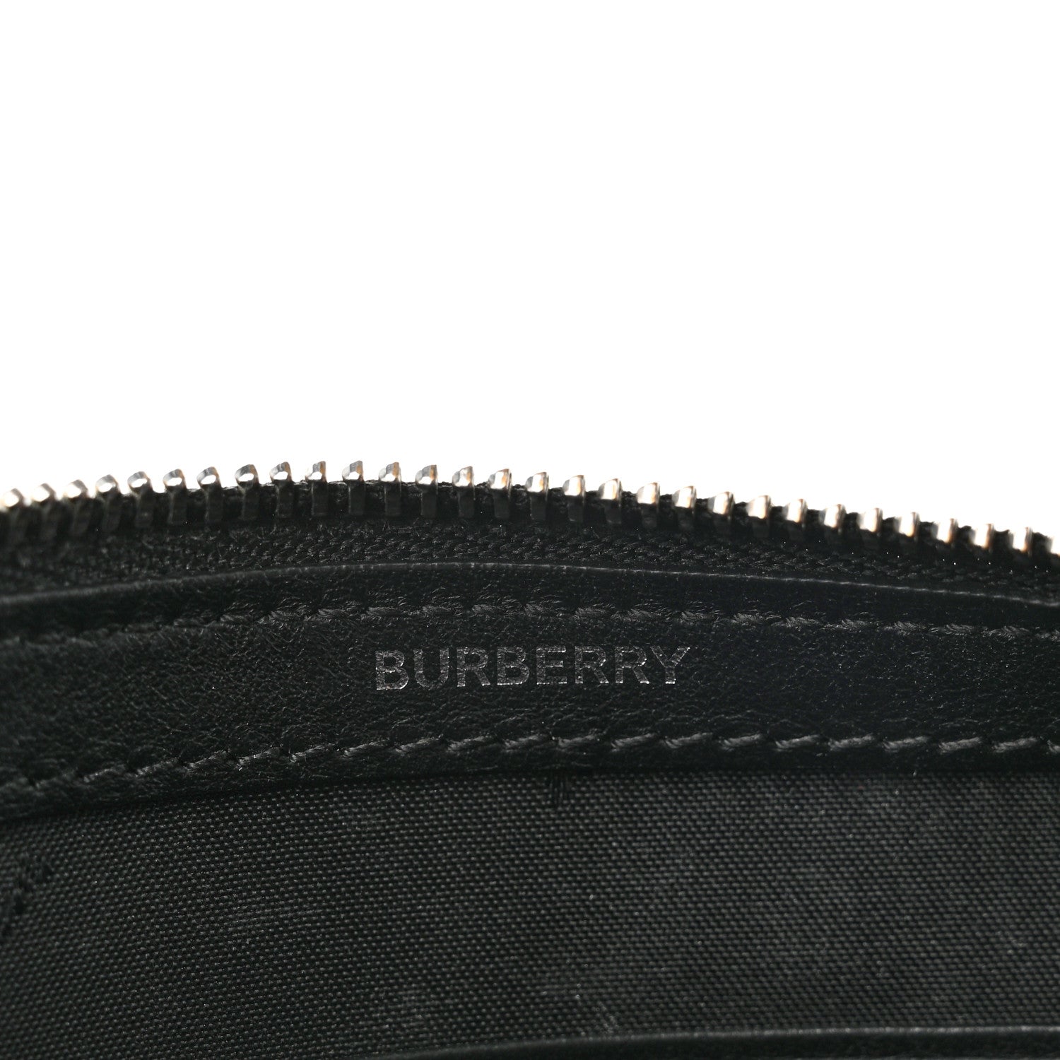 Burberry Coated Canvas House Check Patches Zip Pouch Black 6 of 6