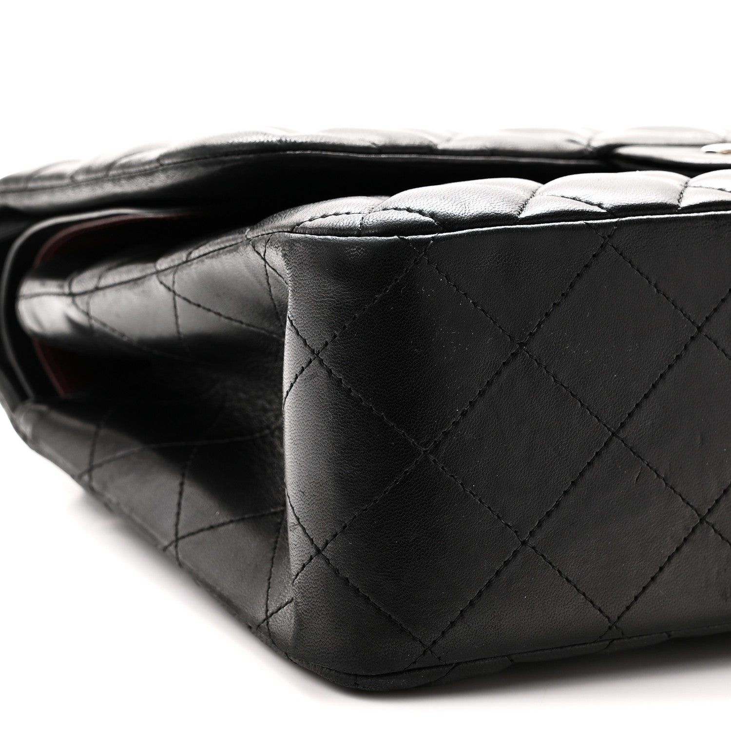 Chanel Lambskin Quilted Jumbo Double Flap Black 9 of 10