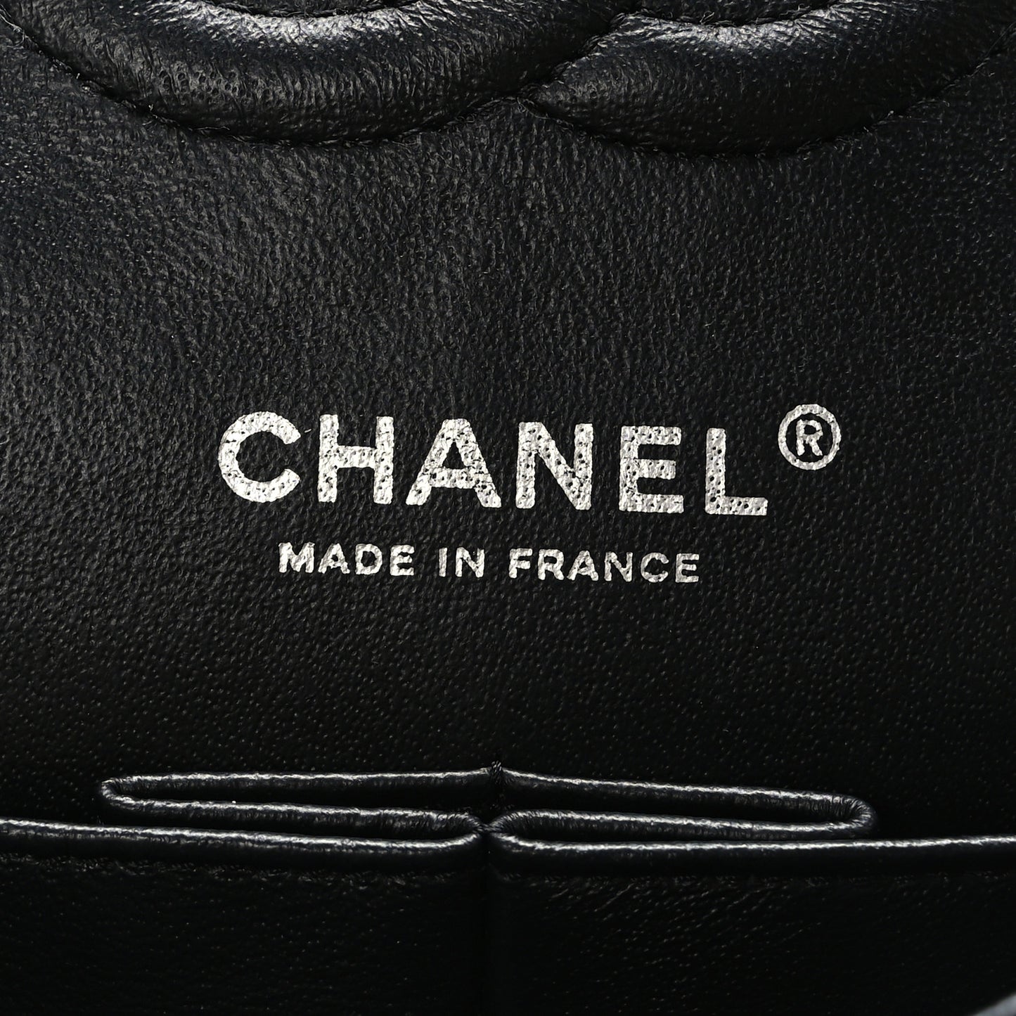 Patent Quilted Medium Double Flap Black