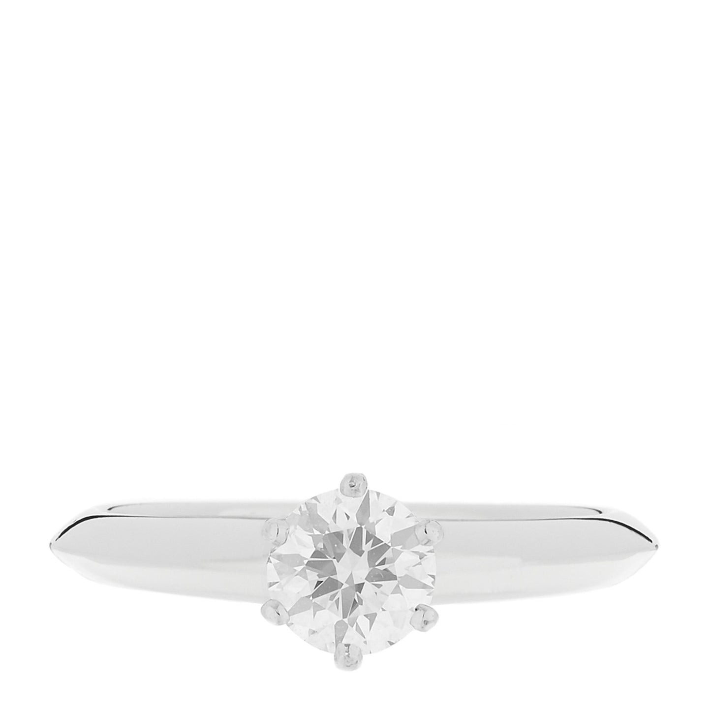 Platinum Diamond .51ct Solitaire Engagement Ring 51 5.75