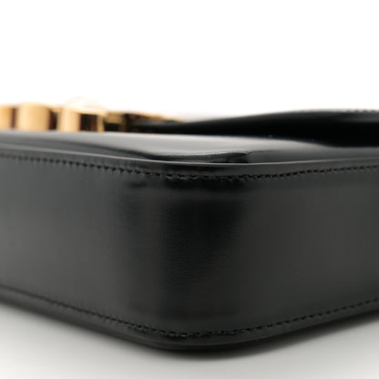 Celine Shiny Calfskin Triomphe Chain Shoulder Bag Black 10 of 11