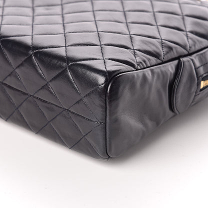 Chanel Lambskin Quilted Shoulder Bag Navy Blue 10 of 11