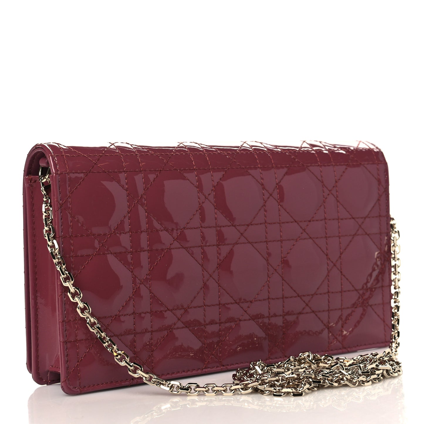 Patent Cannage Lady Dior Clutch Red