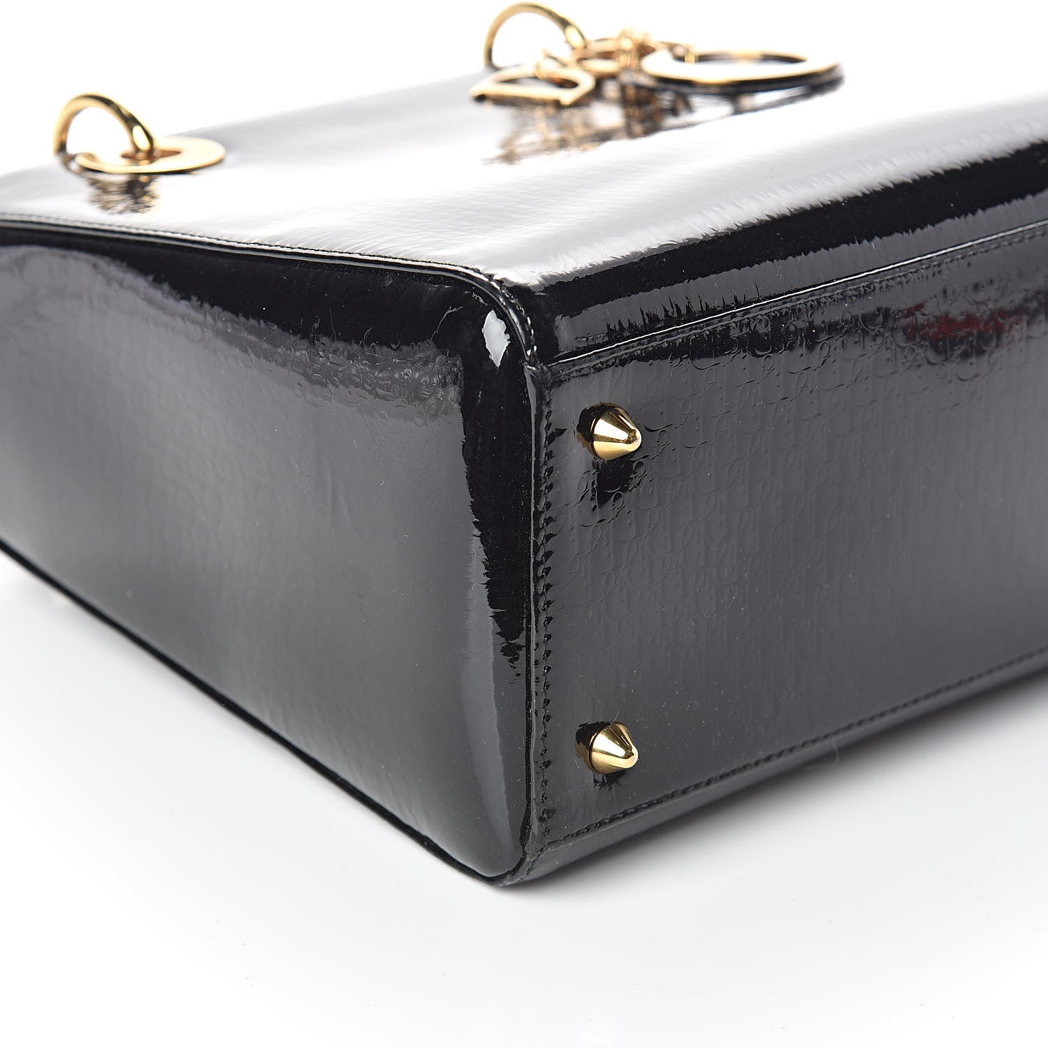 Christian Dior Patent Diorissimo Medium Lady Dior Black 9 of 9
