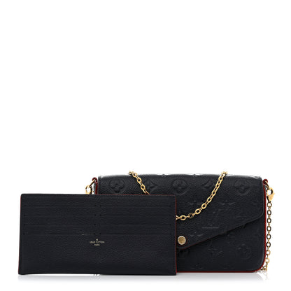 Louis Vuitton Empreinte Pochette Felicie Chain Wallet Marine Rouge 1 of 12