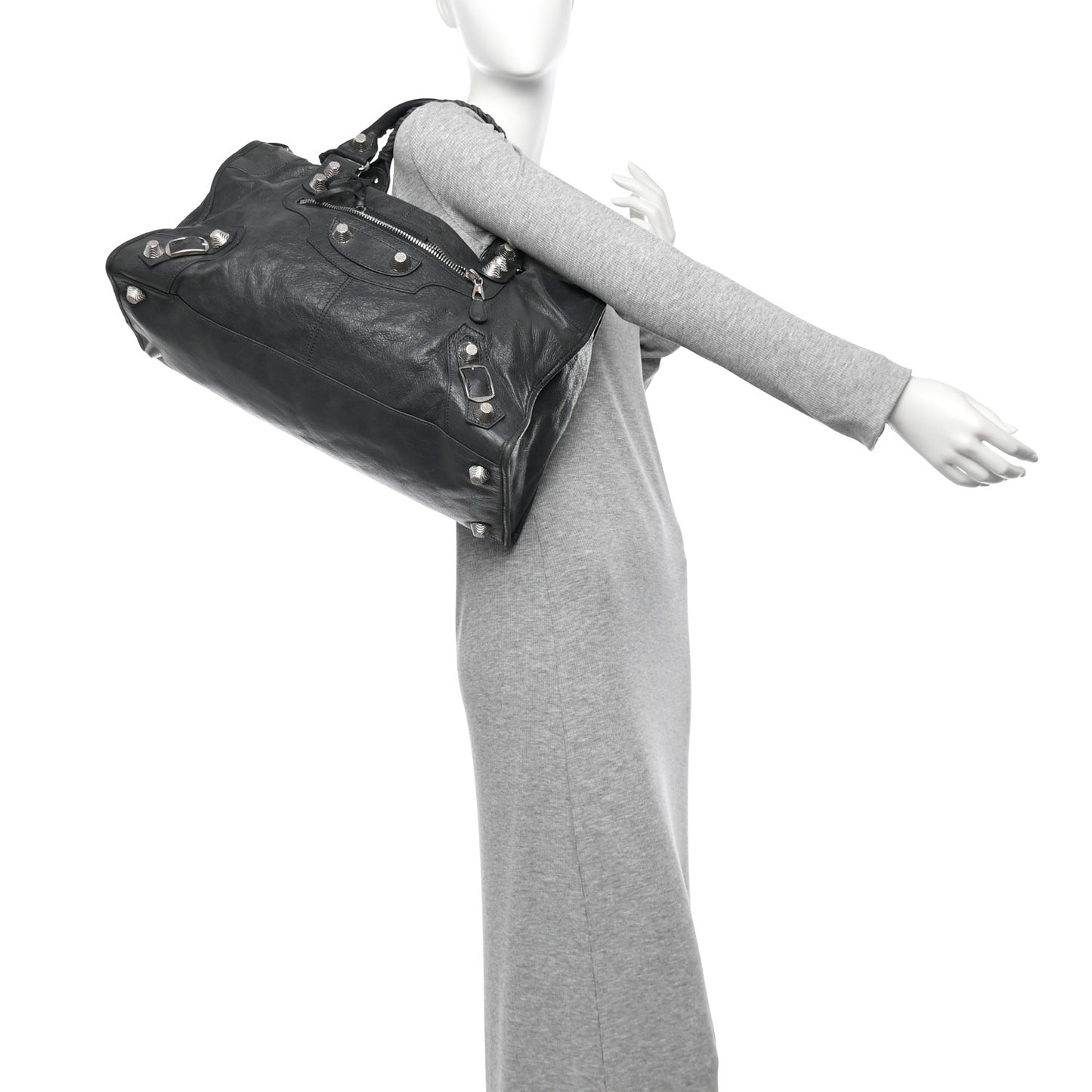 Agneau Giant 21 Silver Hardware Work Anthracite
