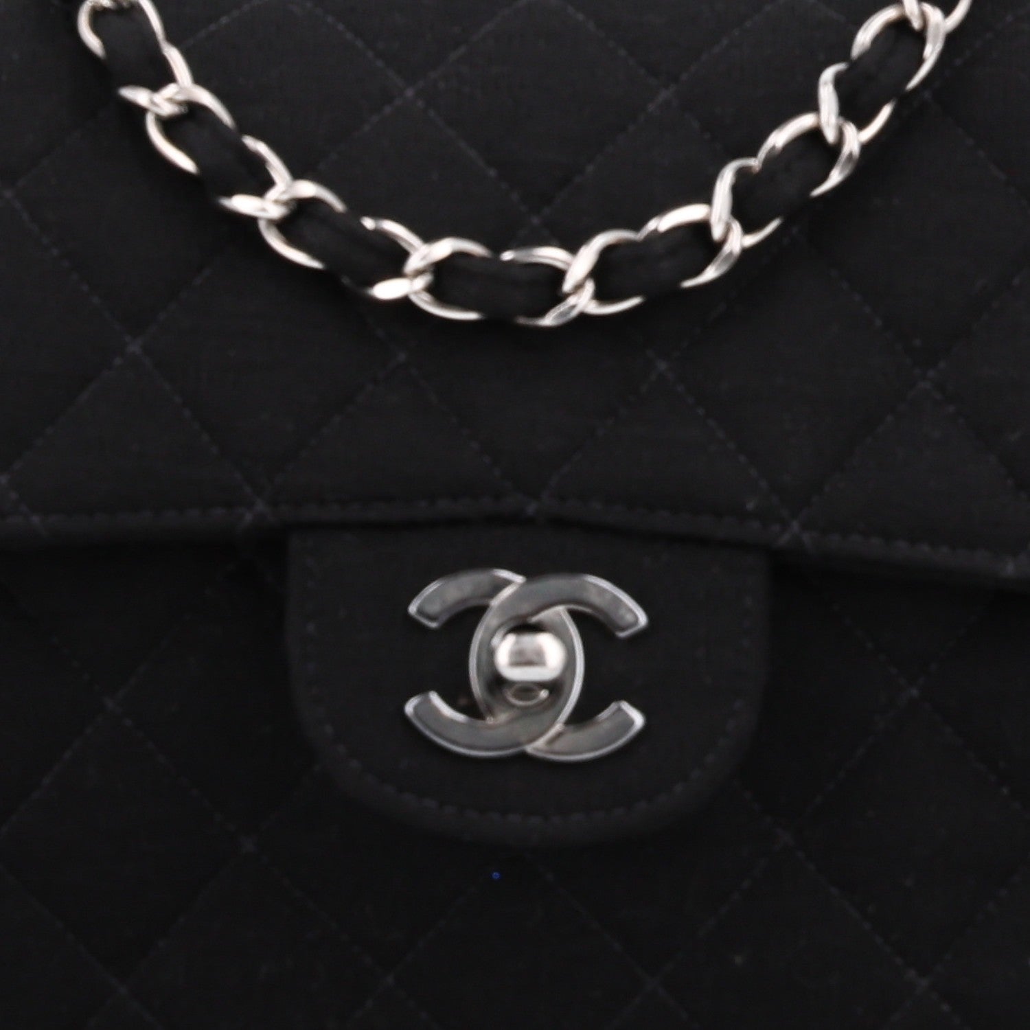 Chanel Jersey Double Sided Jumbo Flap Black 9 of 11