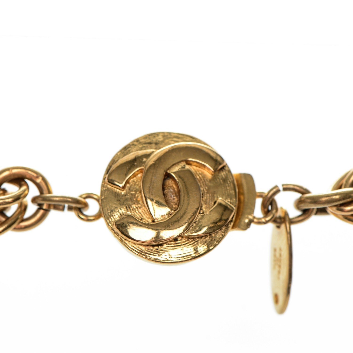 Chanel Pearl Crystal Necklace Gold 5 of 8