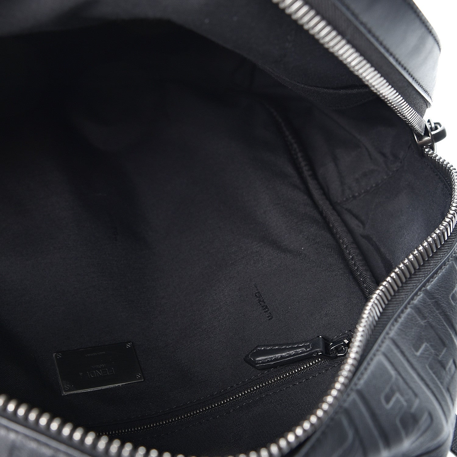 Fendi Vitello Grace FF 1974 Embossed Backpack Black 4 of 8