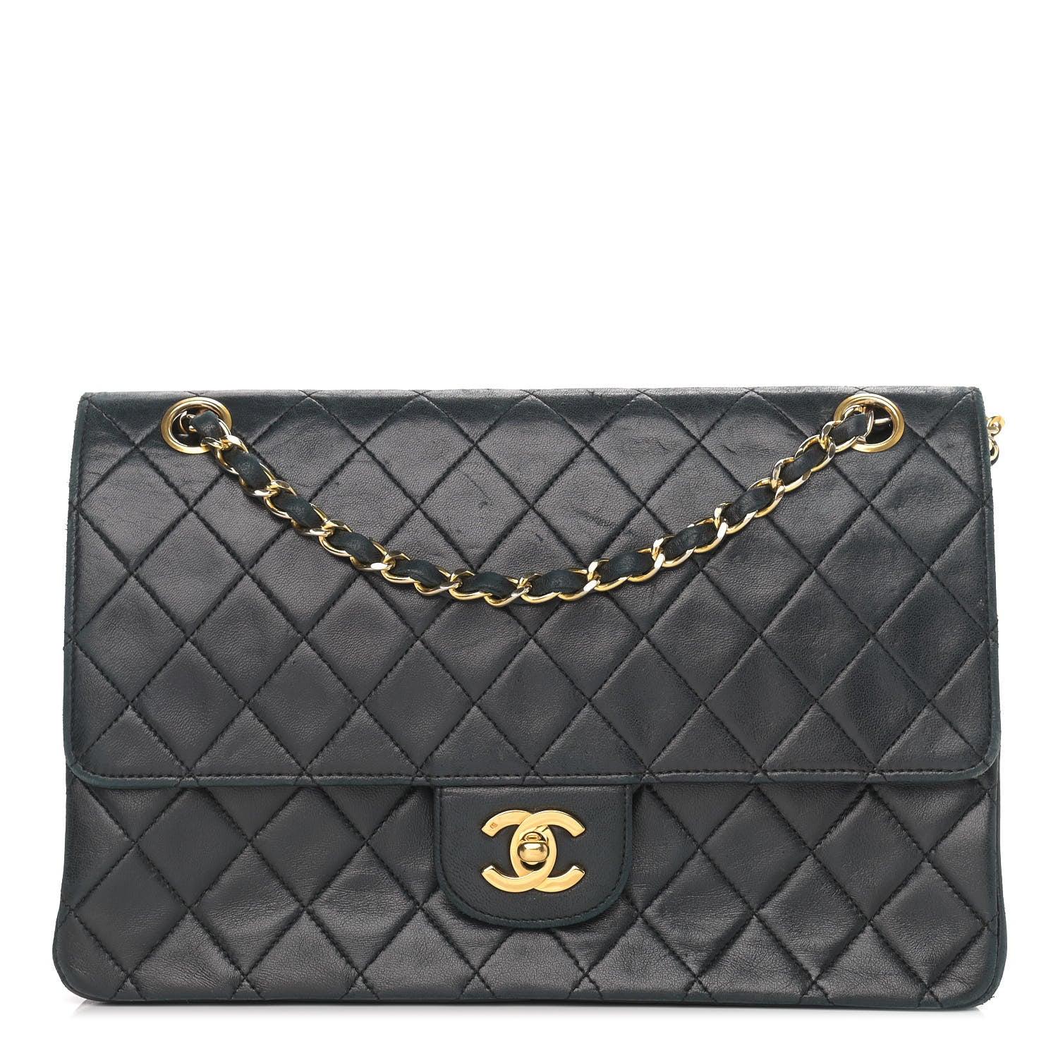 Chanel Lambskin Quilted Medium Double Flap Black 1 of 11