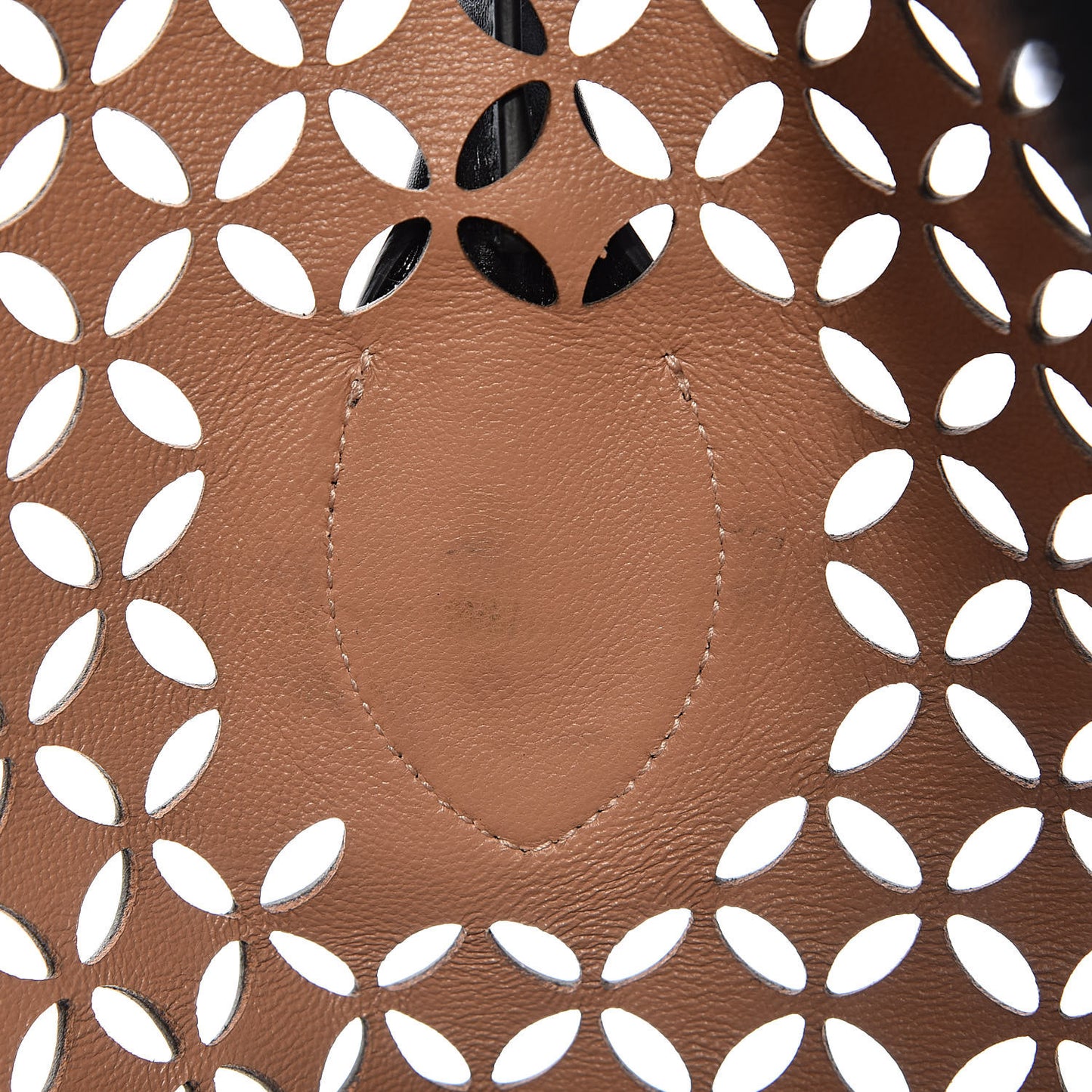Calfskin Laser Cut Petale Tote Black