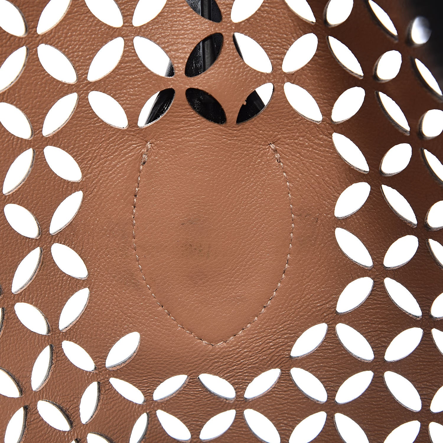 Alaia Calfskin Laser Cut Petale Tote Black 12 of 18