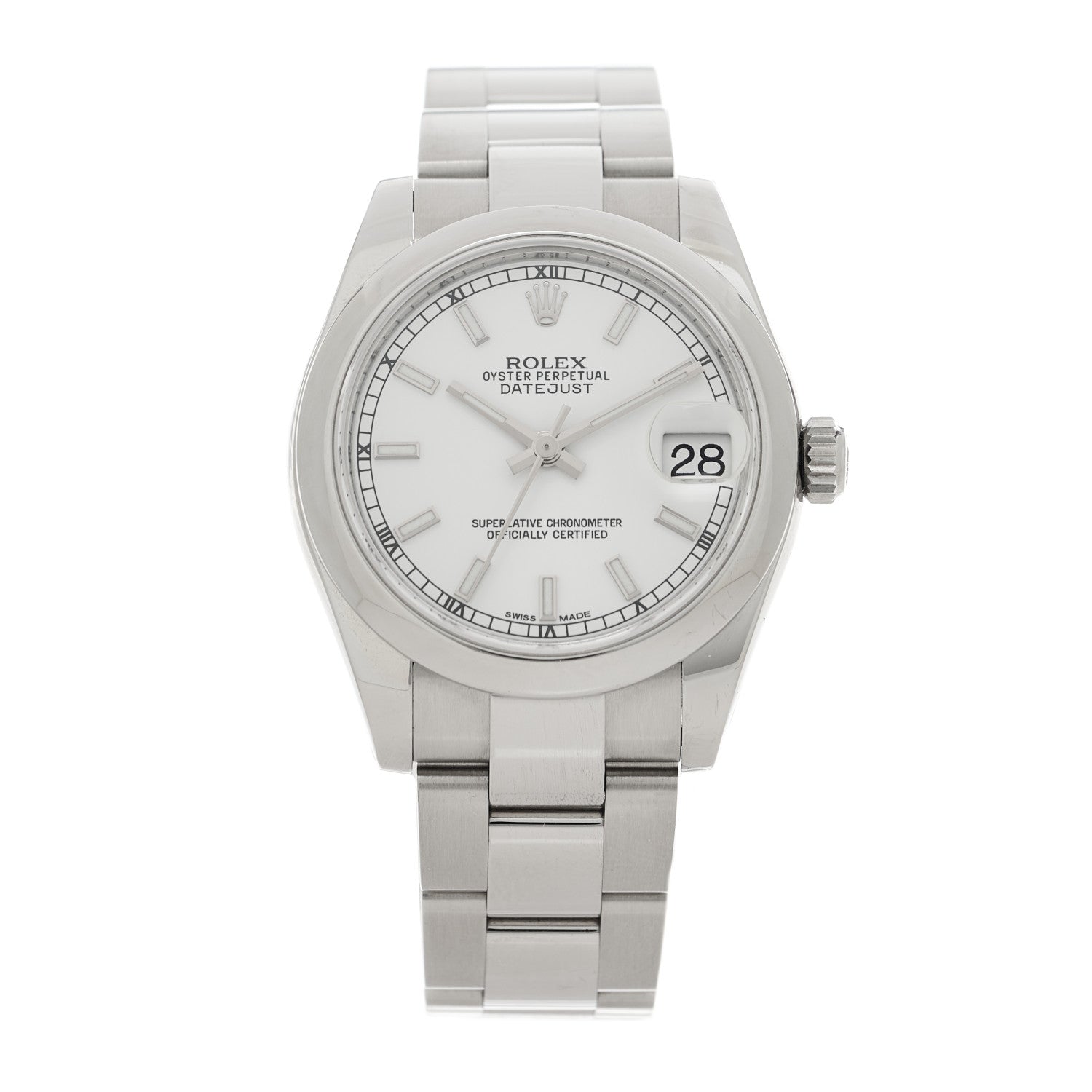 Rolex Stainless Steel 31mm Oyster Perpetual Datejust Watch White 178240 1 of 5