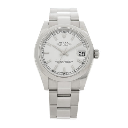Rolex Stainless Steel 31mm Oyster Perpetual Datejust Watch White 178240 1 of 5