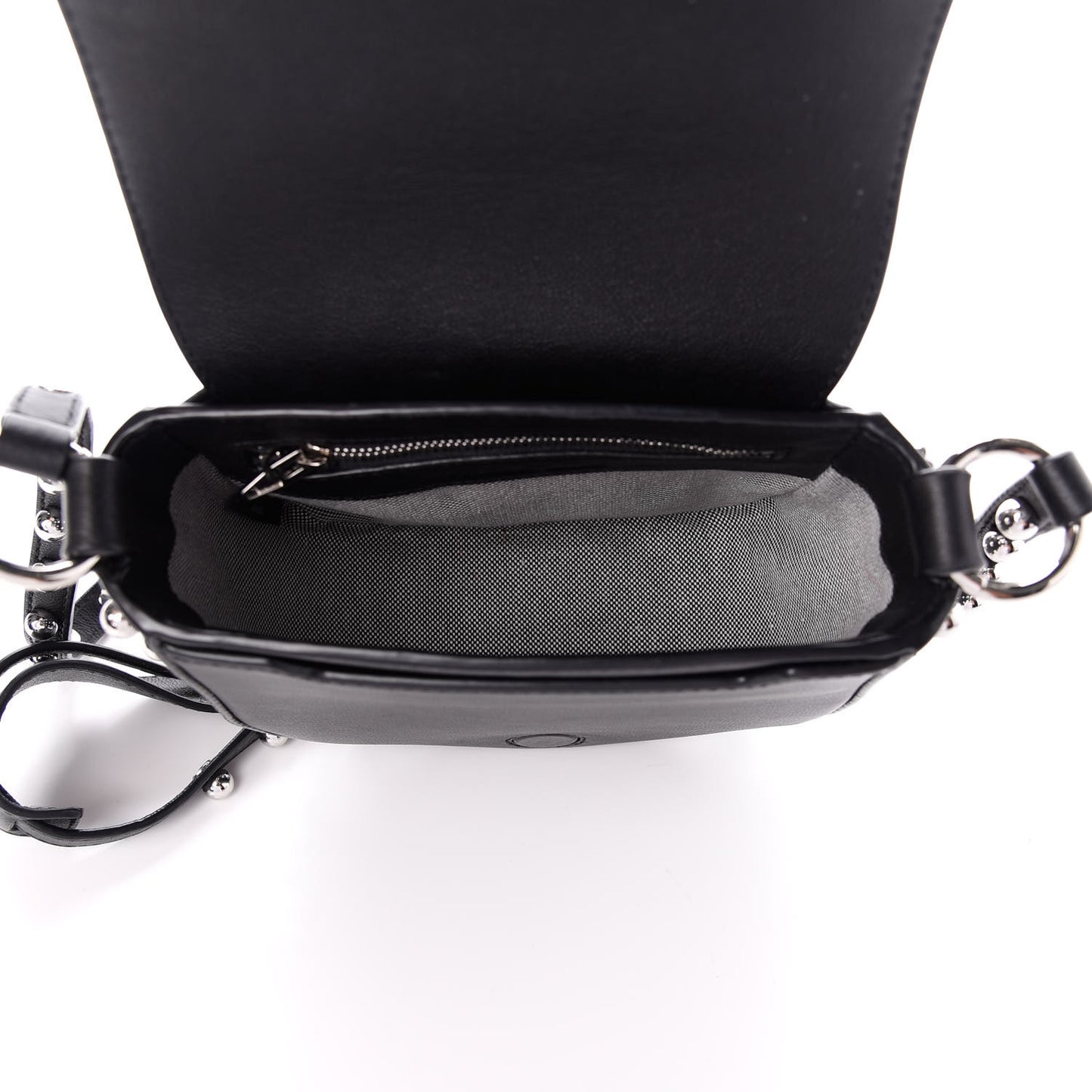 Pebbled Calfskin Mini Lia Black Rhodium Hardware