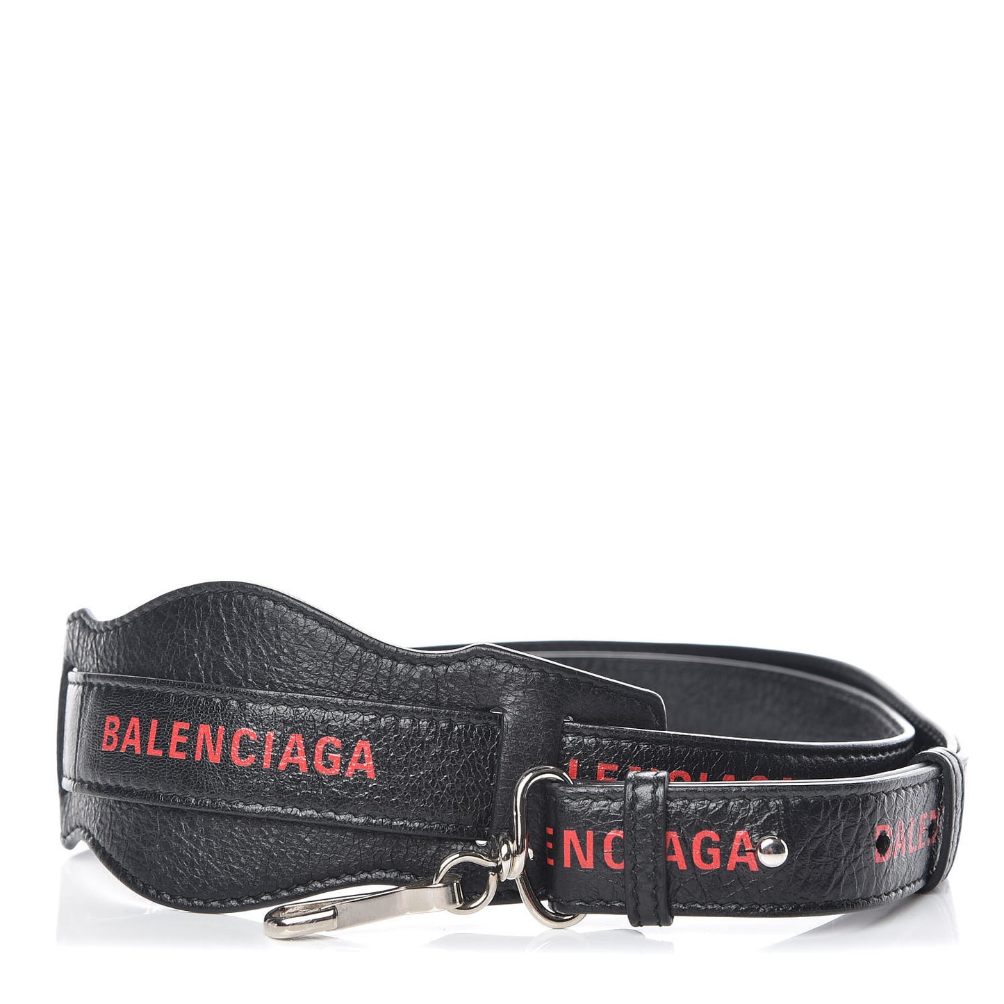 Agneau Classic Hardware Logo Shoulder Strap Black