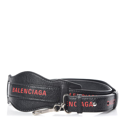 Balenciaga Agneau Classic Hardware Logo Shoulder Strap Black 1 of 4