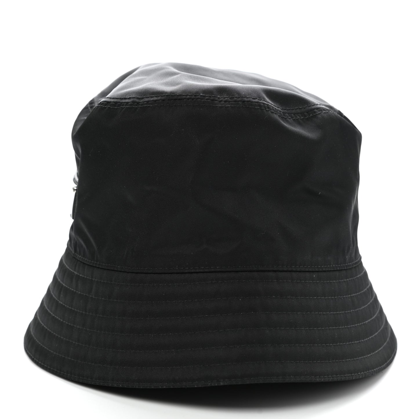 Re-Nylon Metal Triangle Logo Mens Bucket Hat S Black