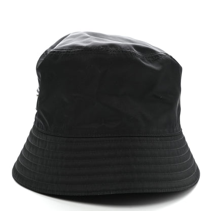 Prada Re-Nylon Metal Triangle Logo Mens Bucket Hat S Black 4 of 7